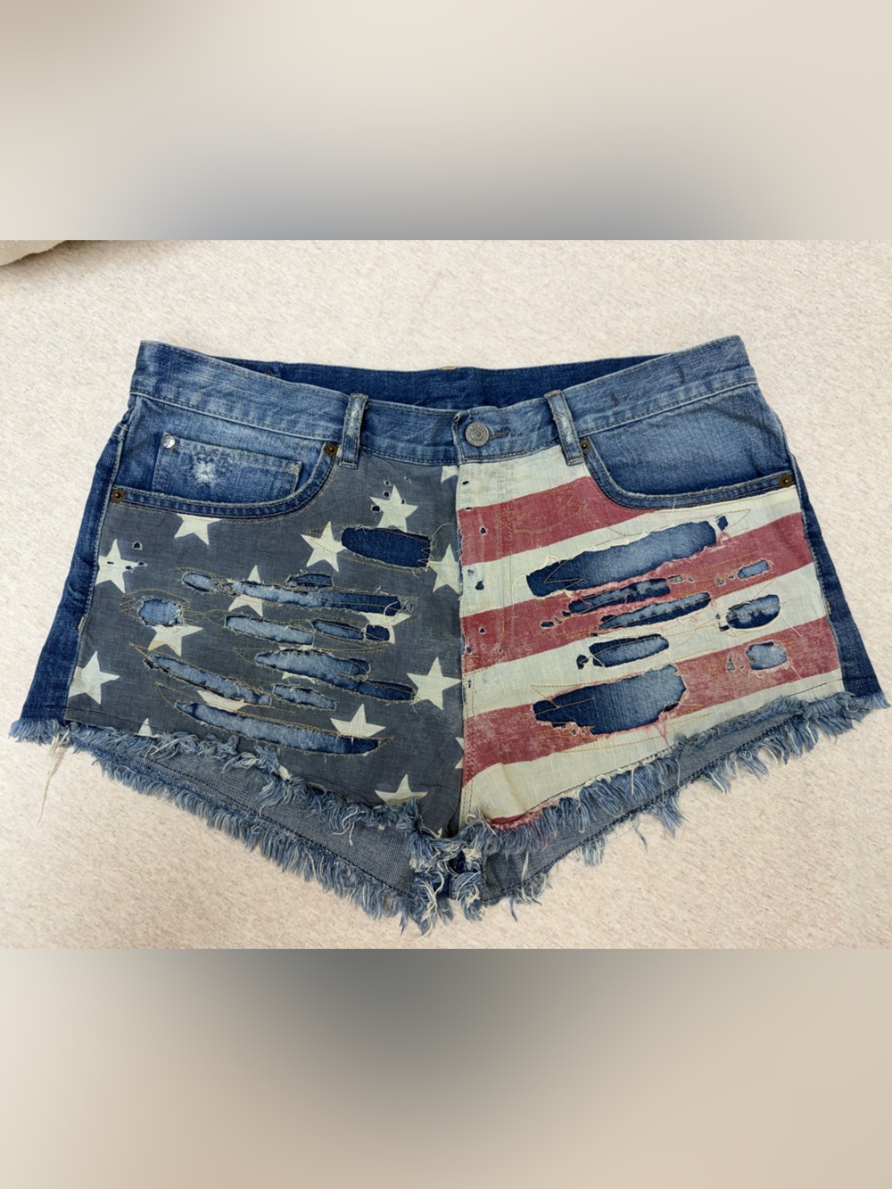 🇺🇸DENIM & SUPPLY🇺🇸VINTAGE FLAG DENIM SHORTS🇺🇸NWOT!!!
